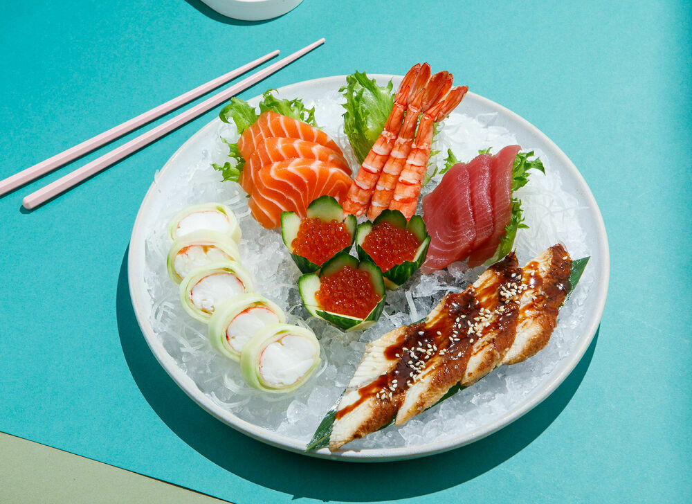 Sashimi with salmon