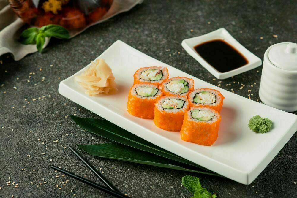 California roll with crab