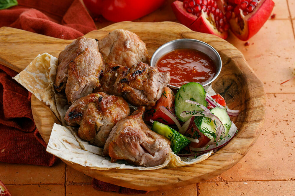 Pork shish kebab