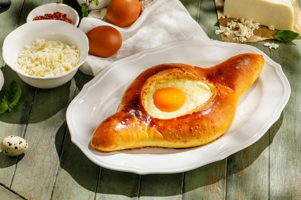 Adjarian style khachapuri