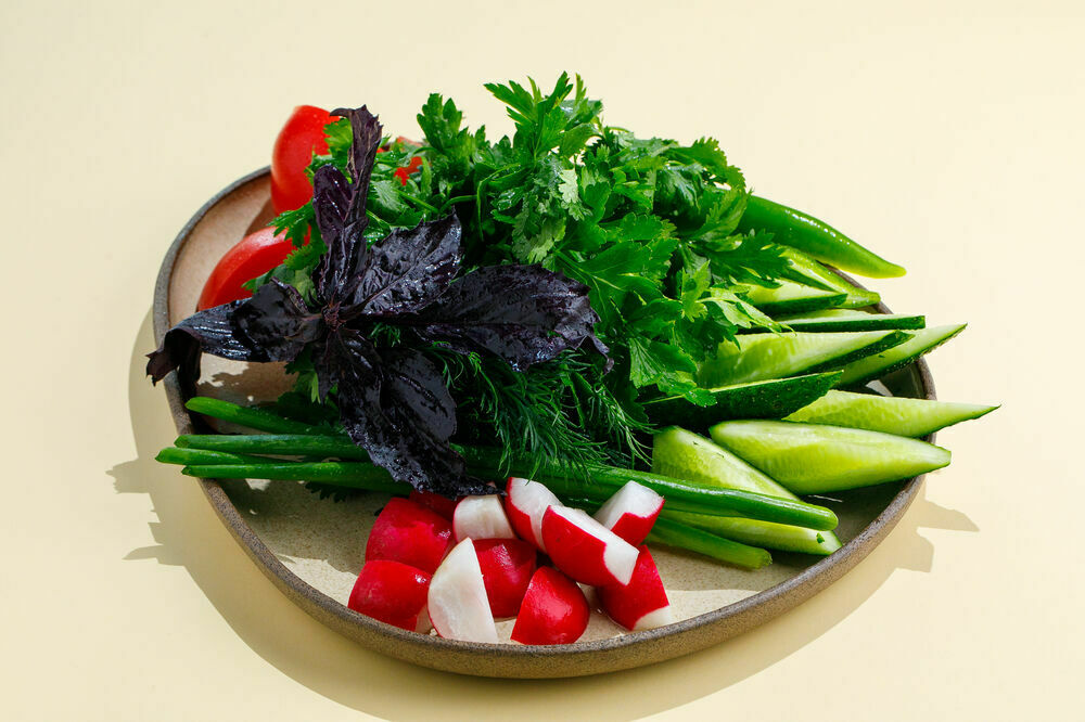 Seasonal vegetables and greens