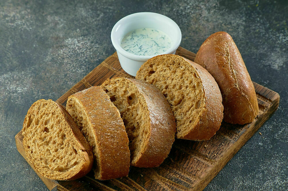 Homemade black bread