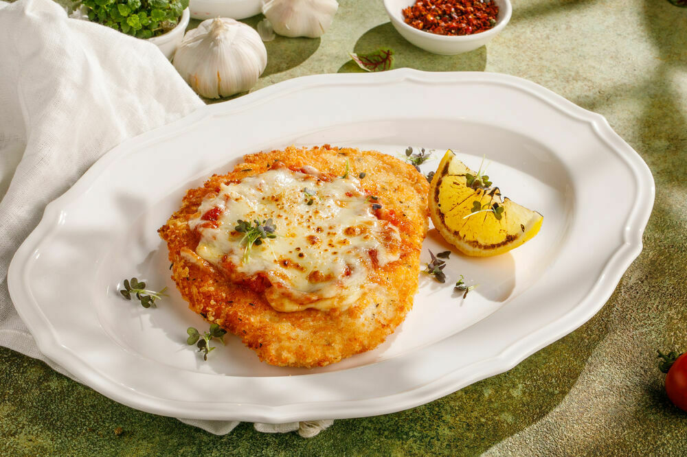 Turkey schnitzel with mozzarella