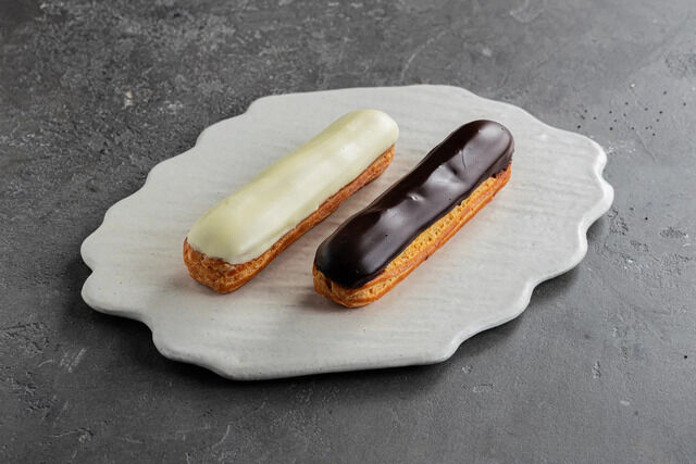 Eclair with white cream