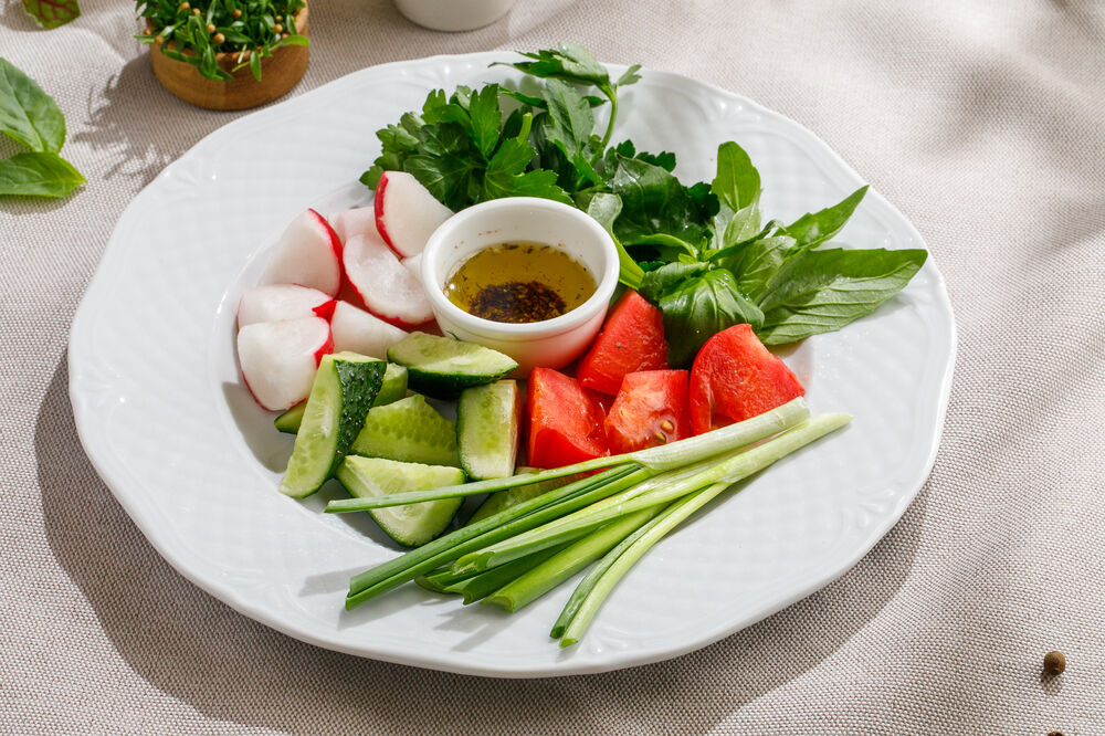 Seasonal vegetables and herbs