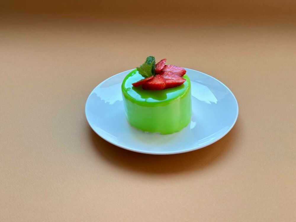 Lime and basil mousse