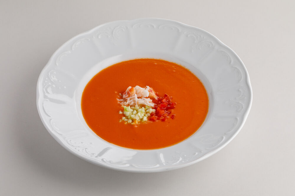 Gazpacho with crab