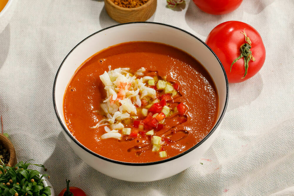 Gazpacho with crab