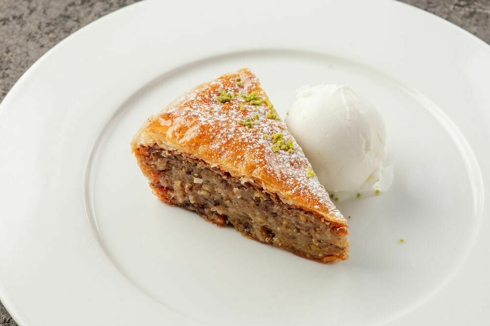 Baklava dessert with pistachios