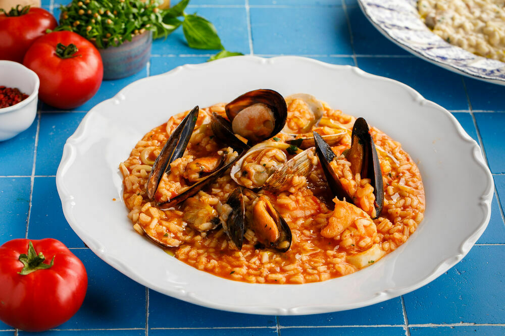 Risotto with seafood