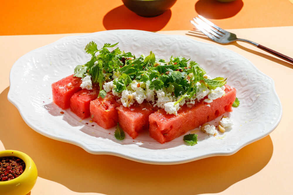 Watermelon with Feta cheese