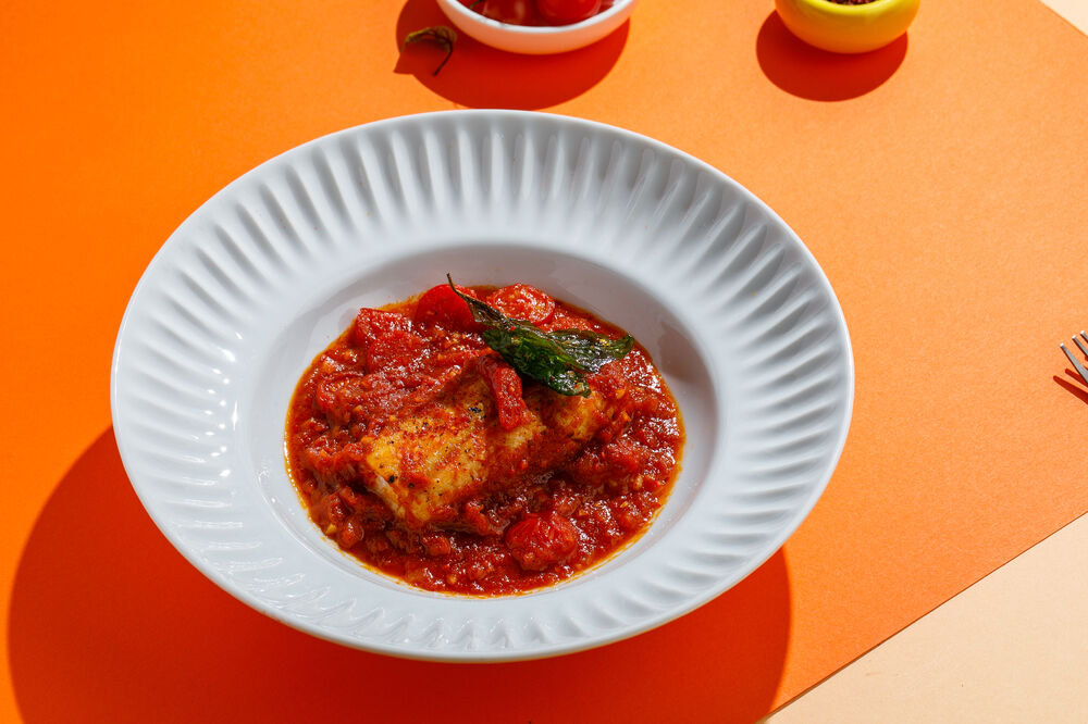 Cod in Arrabiata sauce