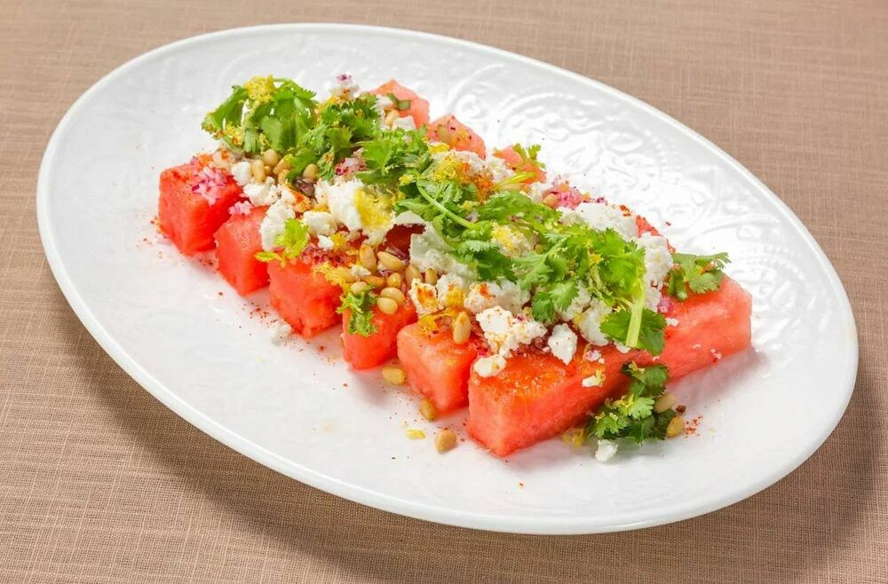  Watermelon salad with feta cheese