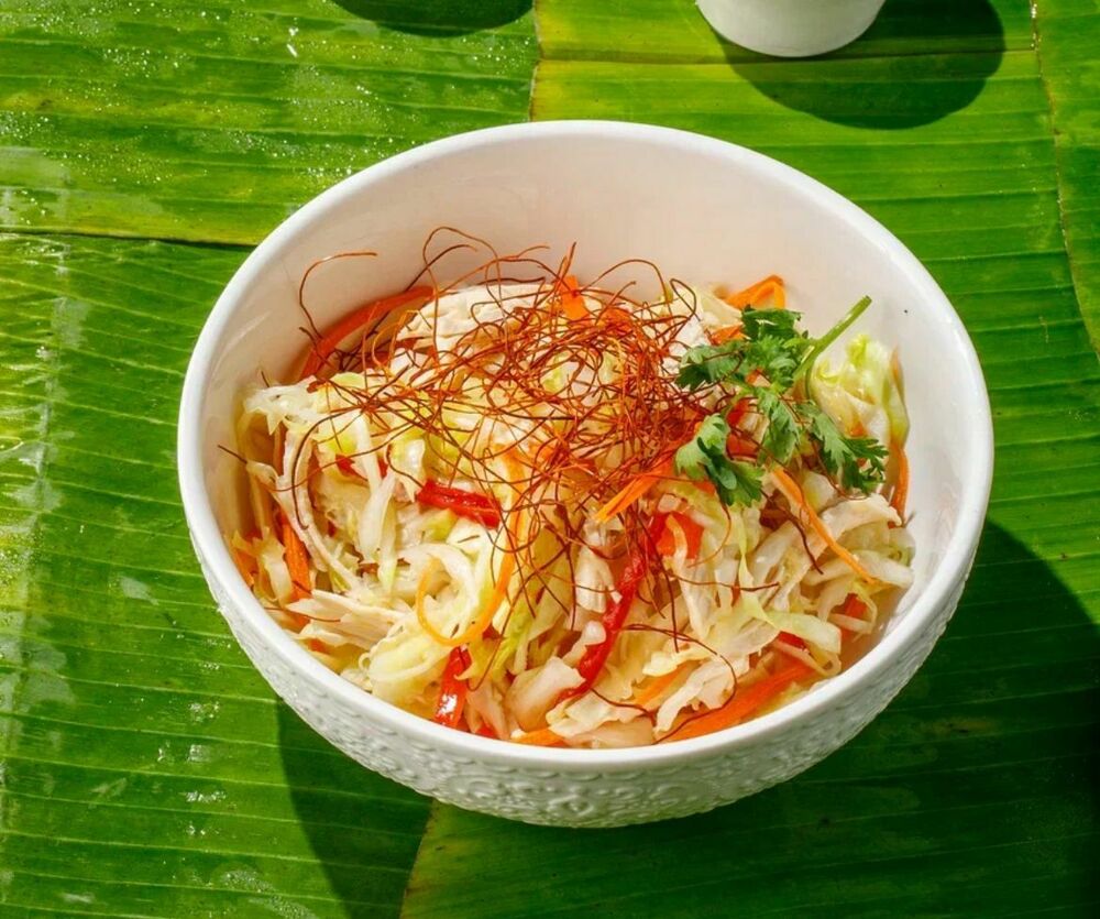  Salad with chicken cabbage and sesame oil