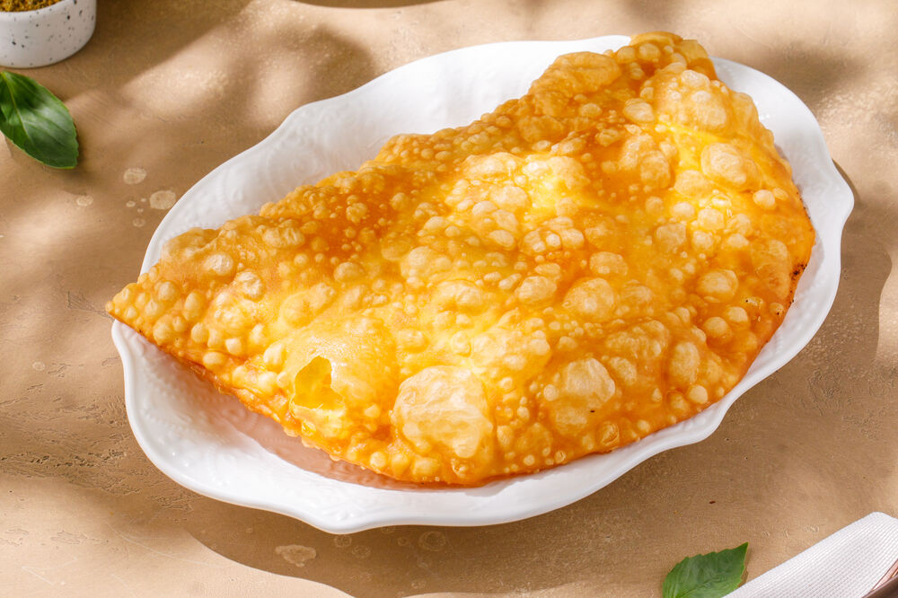 Cheburek with cheese