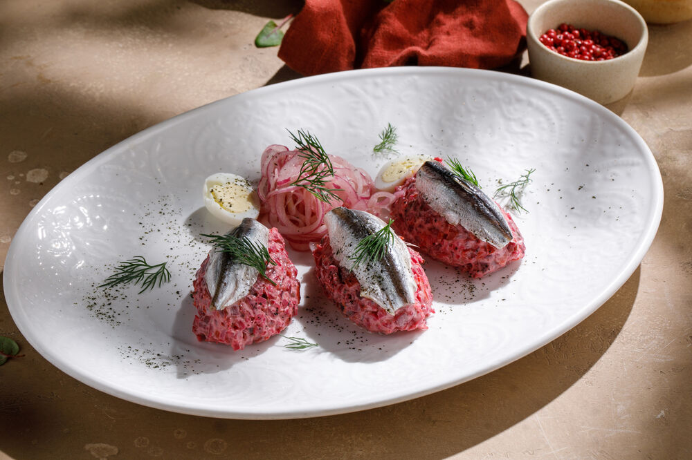 Vinaigrette with Baltic sprat