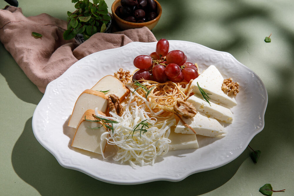 Assorted Georgian cheeses
