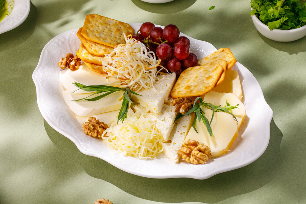 Assorted Georgian cheeses