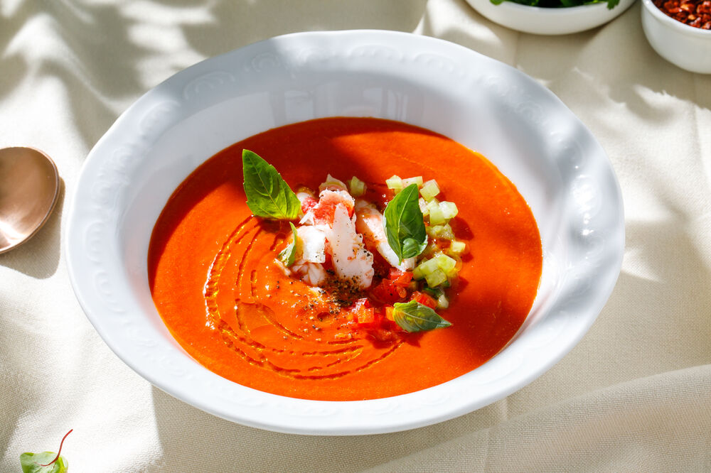 Gazpacho with crab