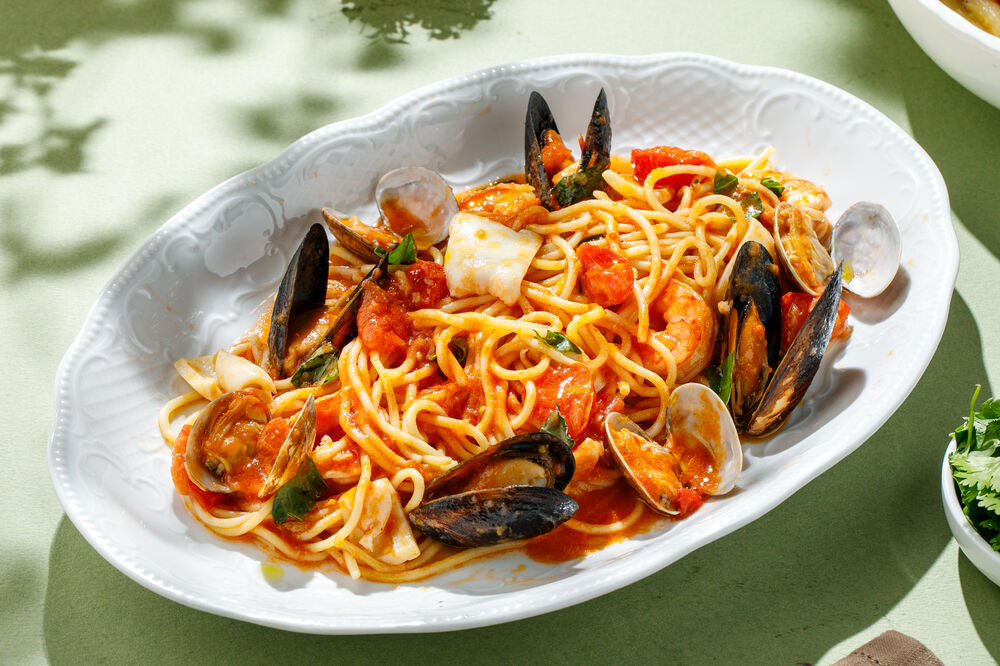 Pasta with seafood