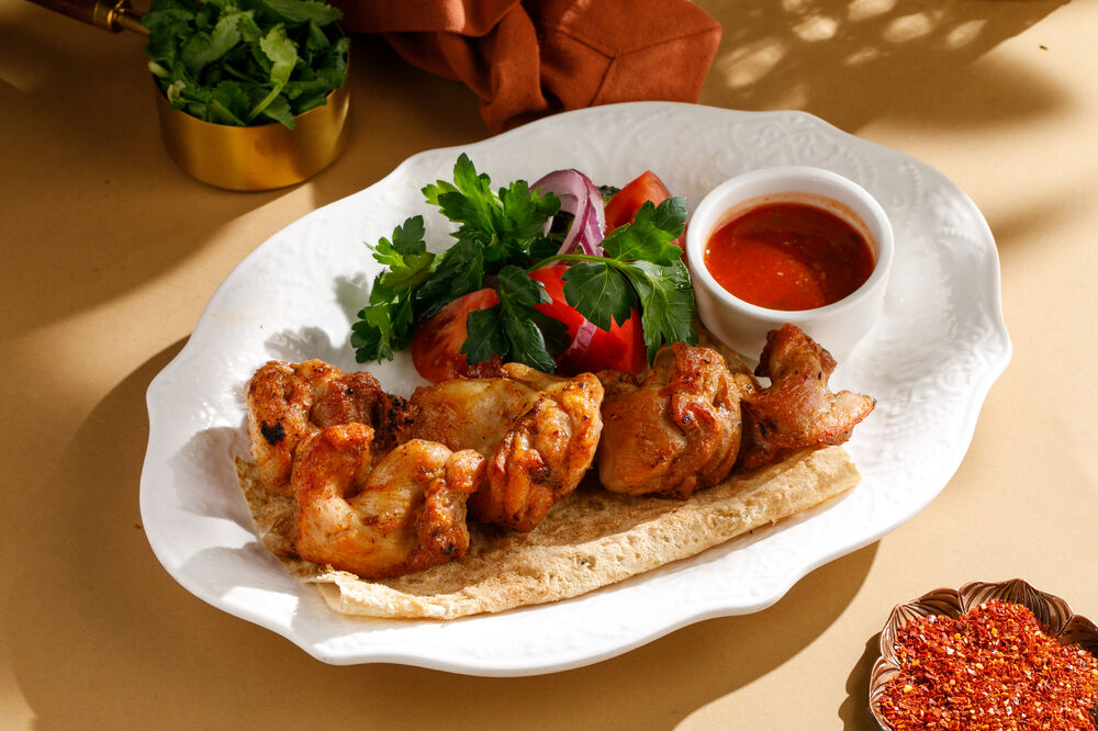 Chicken thigh shish kebab