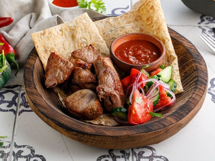 Pork shish kebab