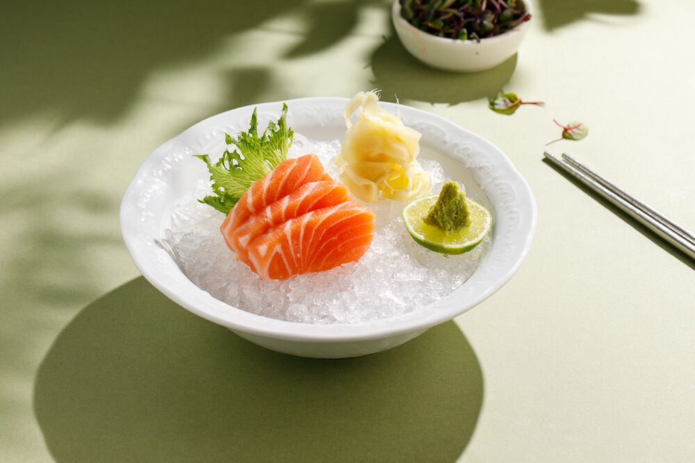 Sashimi with salmon