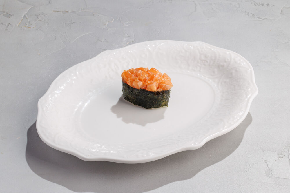Spicy sushi with salmon