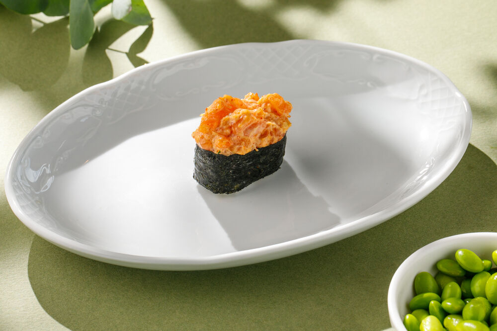 Spicy sushi with salmon