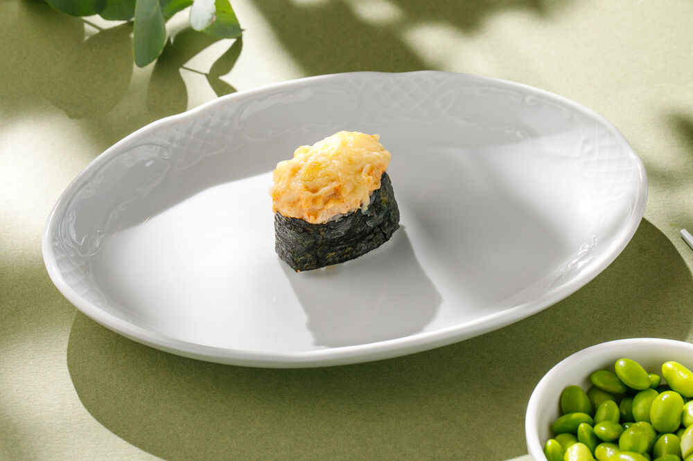 Baked sushi with scallop