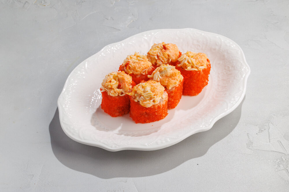 Baked roll with crab