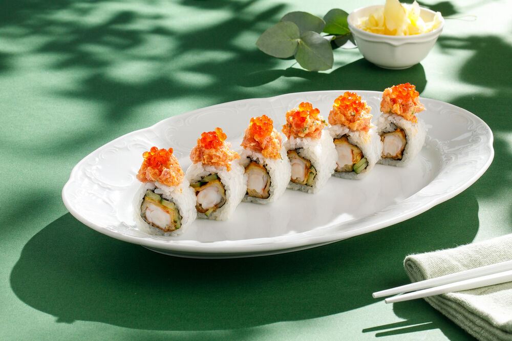 Tempura shrimp roll-spicy tuna