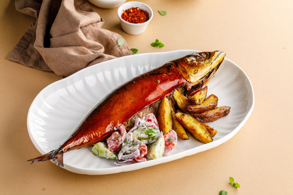 Mackerel in the smokehouse