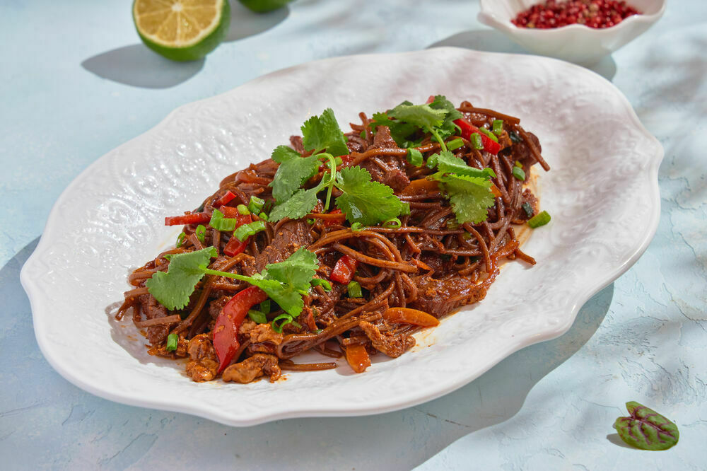 Soba with beef