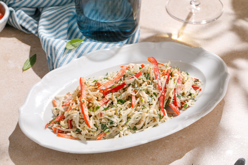 Chicken and daikon salad