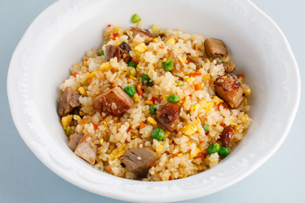 Fried rice with duck