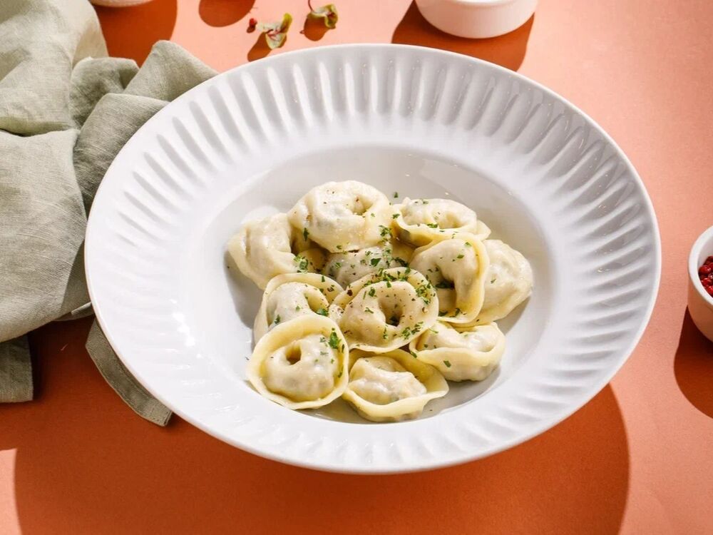 Dumplings with mackerel and sauerkraut