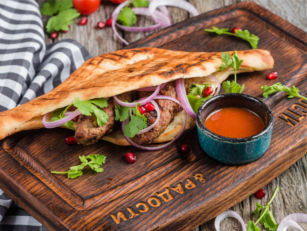 Lamb kebab from mutton