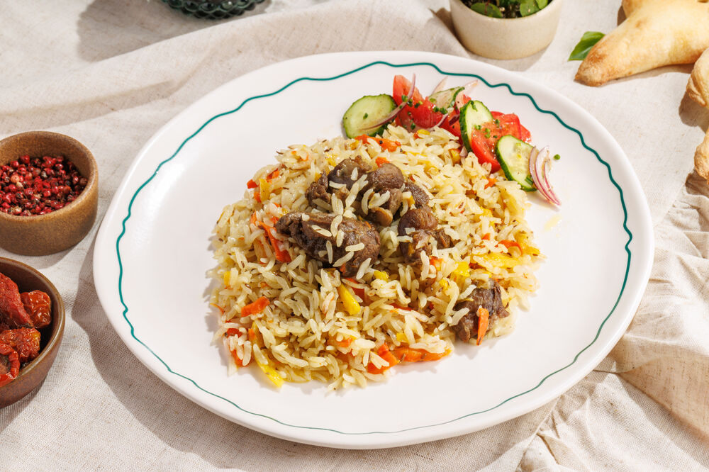 Uzbek pilaf with lamb