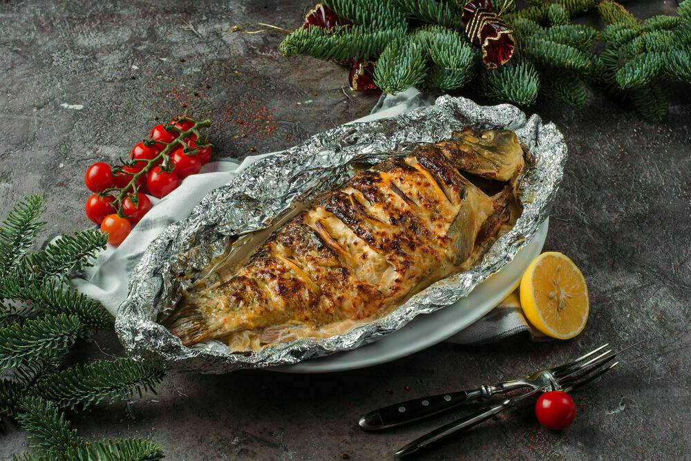 Baked carp (pre-order 2 days in advance)