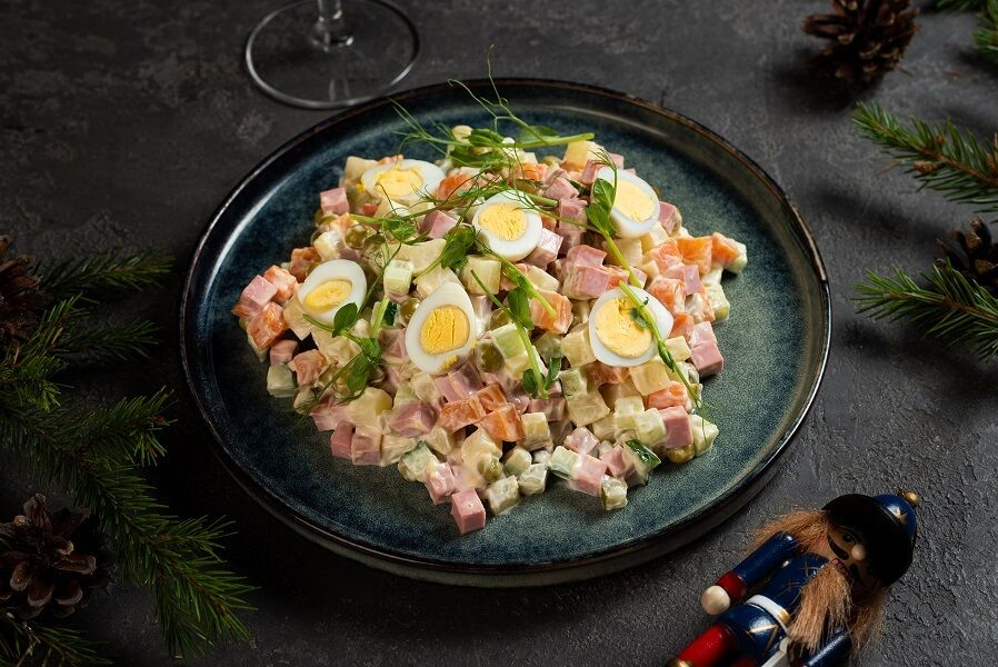 “Olivier” salad with sausage 1 kg