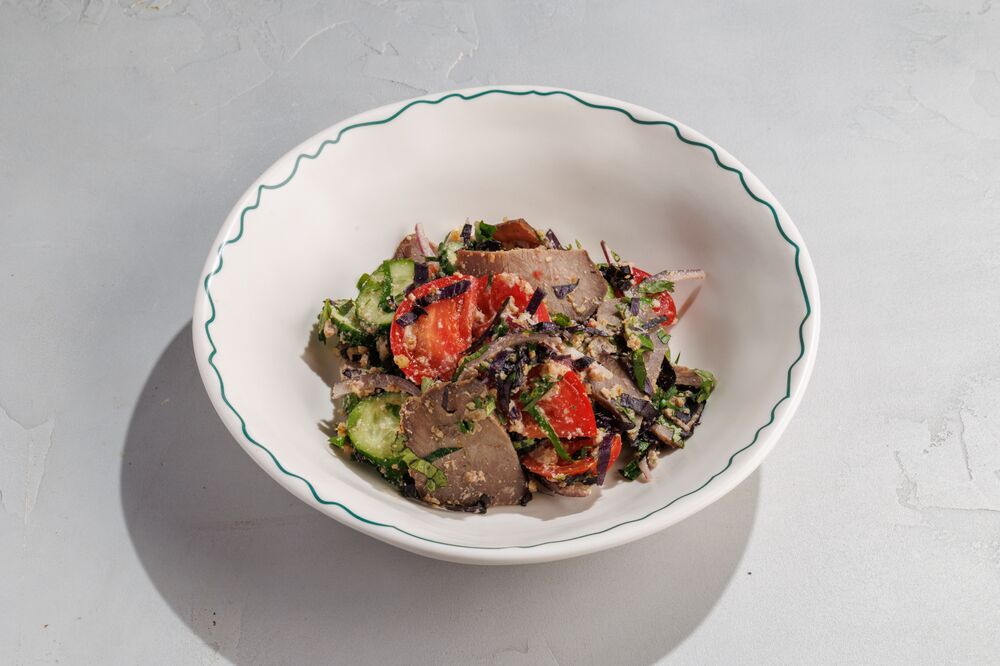 Georgian salad with beef