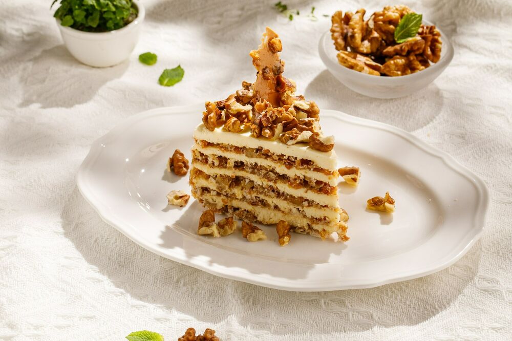 Торт с грецкими орехами