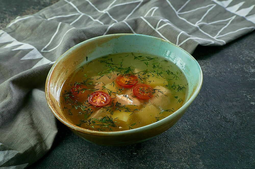 Soup "Ukha" with salmon