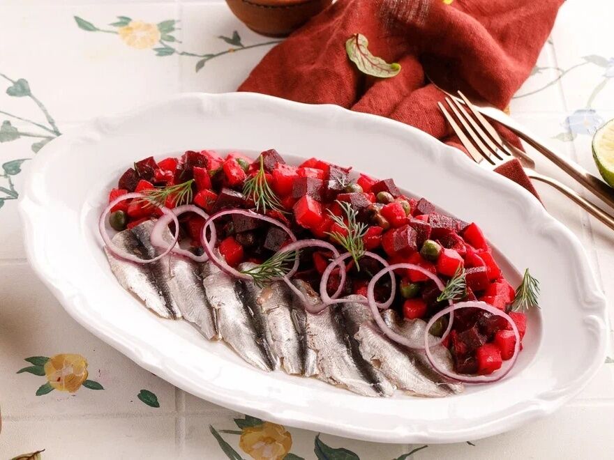 Винегрет с балтийской килькой