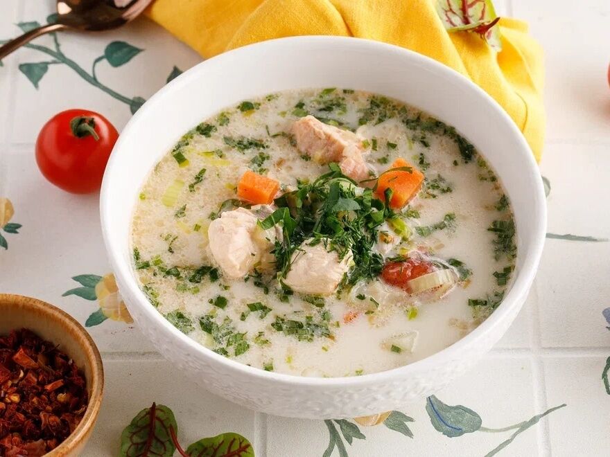 Сливочный рыбный суп