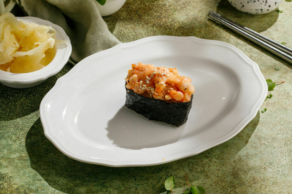 Baked shrimp sushi