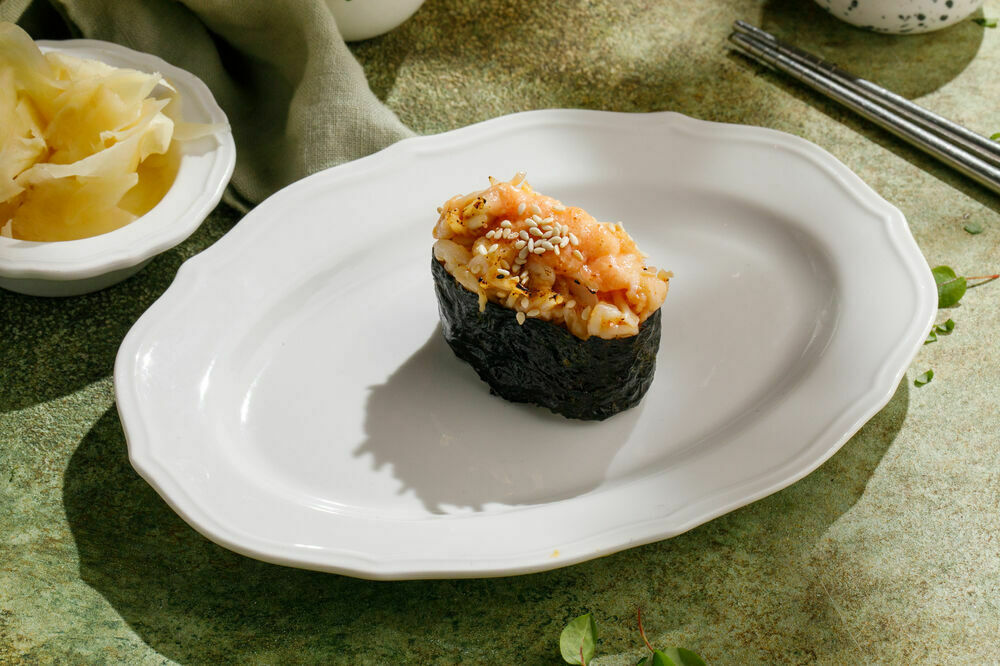 Baked sushi crab