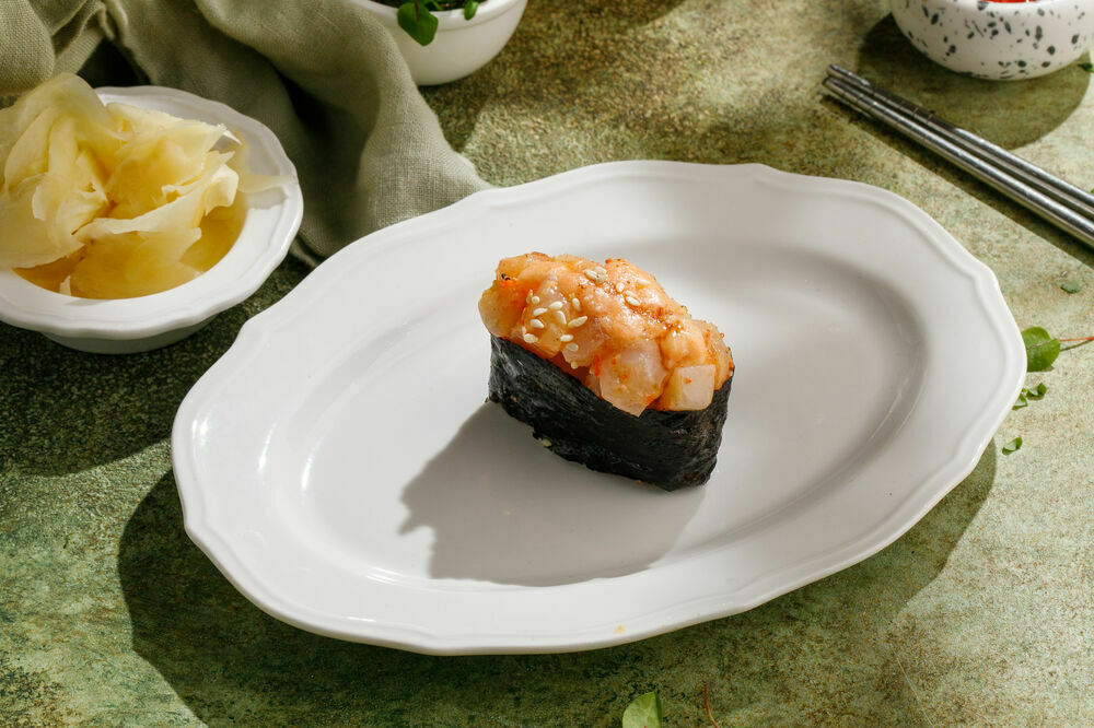 Baked sushi scallop