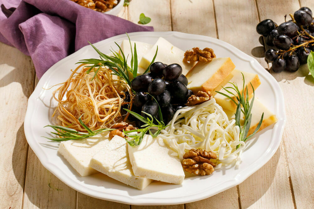 Assorted homemade cheeses